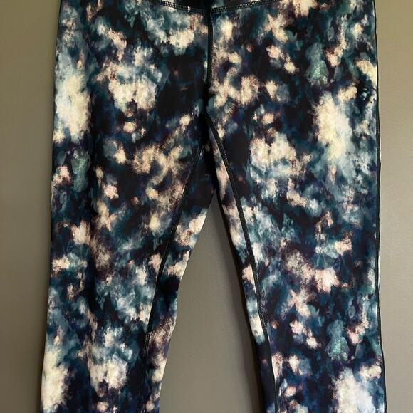 L'urv Solar System 7/8 Legging Size Small Blue White Abstract High Waist Workout - Picture 5 of 16